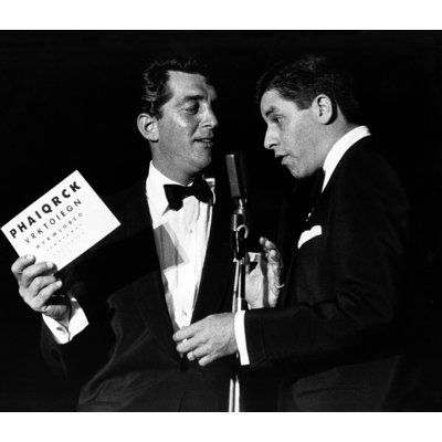 Globe Photos Entertainment & Media Dean Martin with Jerry Lewis Performing on Stage - Unframed Photograph