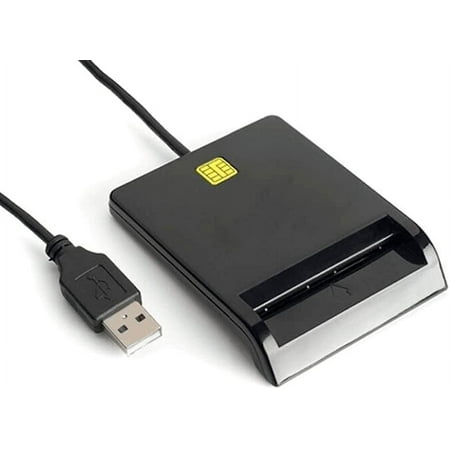 WCProduct Support LLC USB Common Card Reader 2.0 Smart CAC Card Reader Military USB Credit Card Reader Suitable for Bank Card/ID Card/IC Card Compatible with Windows OSX Linux