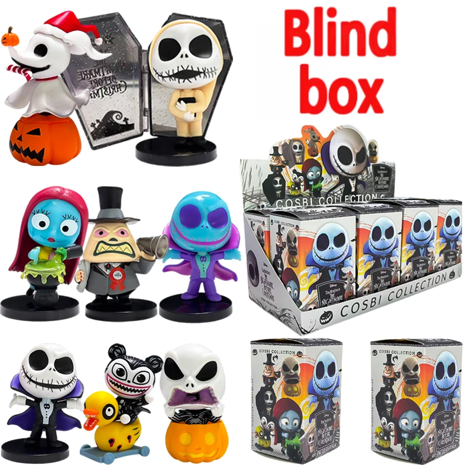 1-8pcs Jack Blind Box Figures The Nightmare Before Christmas Sally Cosbi Collectible Doll Halloween birthday Child Gifts Toys