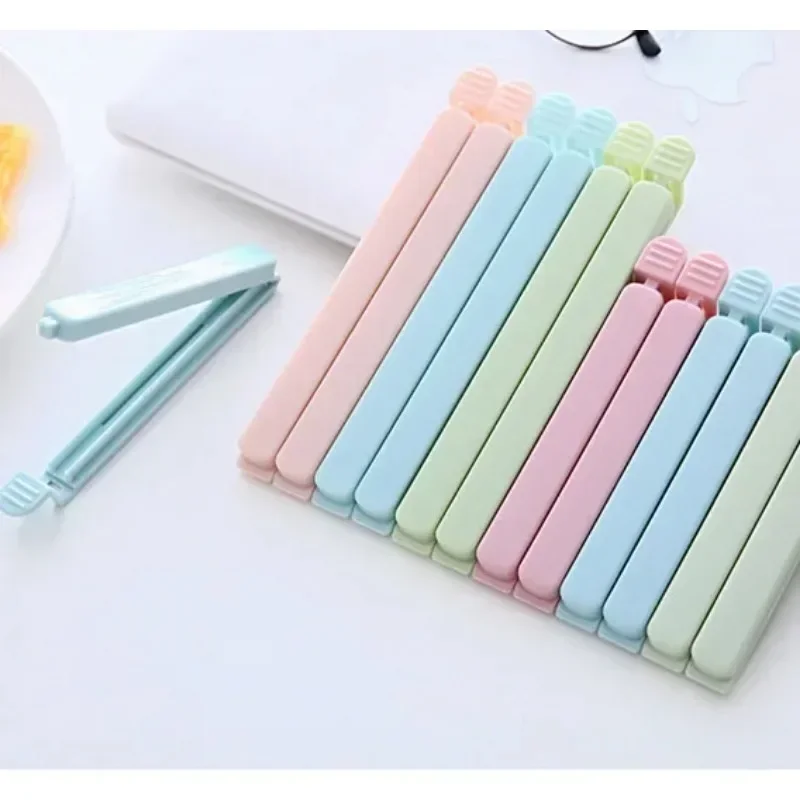 10PCS Bag Clips Food Snack Sealing Clip12/15.5cm Portable Kitchen Storage Accessories Tool Elastic Buckle Package Bag Clamp 2025