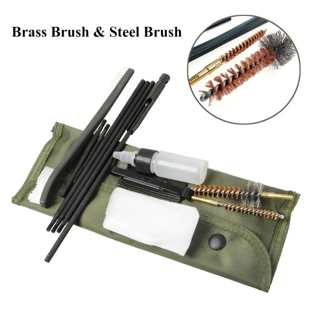 10PC/Set AR15 M16 M4 Gun Brushes Cleaning Kit Airsoft Pistol Cleanner 5.56mm .223 22LR .22 Tactical Rifle Shotgun Gun Brushes
