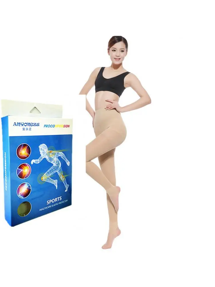 15-20mmhg Women Pressure Pantyhose Spring And Autumn Thick Elastic Pants Beautiful Plus Black Khaki Tights Sexy Thin Leg M L XL