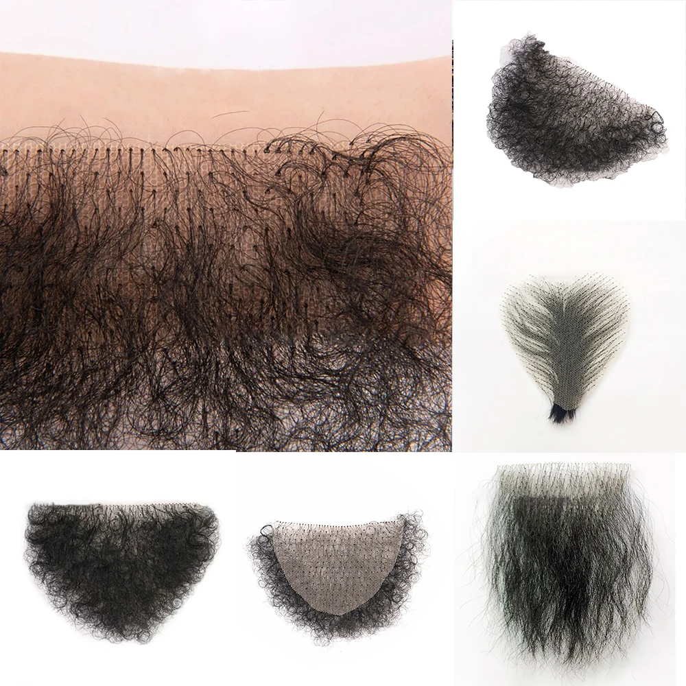 1PC Handmade Fake Pubic Hair Simulation Real Effect Body Hair Stickers Natural Invisible Stickers Silicone Doll