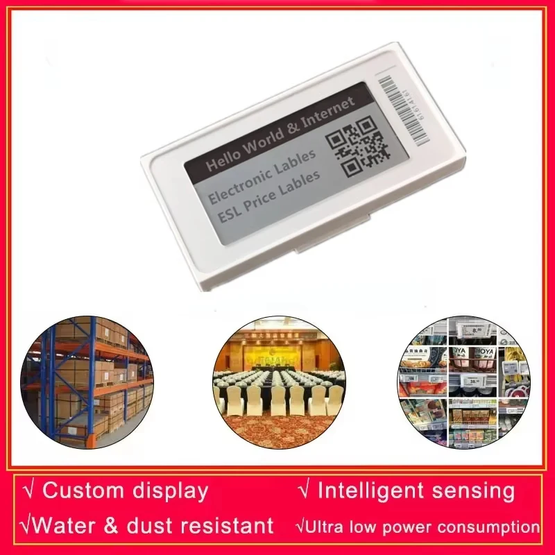 1PCS 2.1inch Electronic Price Tag ESL TFT Screen Shelf Label E-ink Epaper Digital Price Tag Eink Display Bluetooth App Refresh