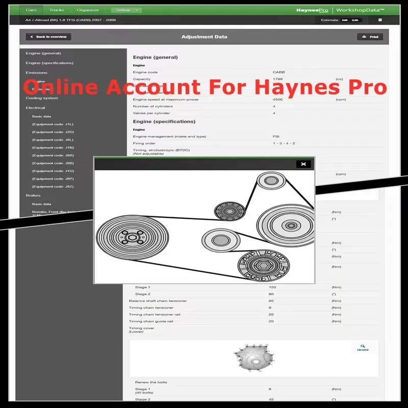 1 Year Online Account For Haynes Pro Workshop Repair Software Free Update Car Truck Maintaince Full Database On PC Tablet Phone