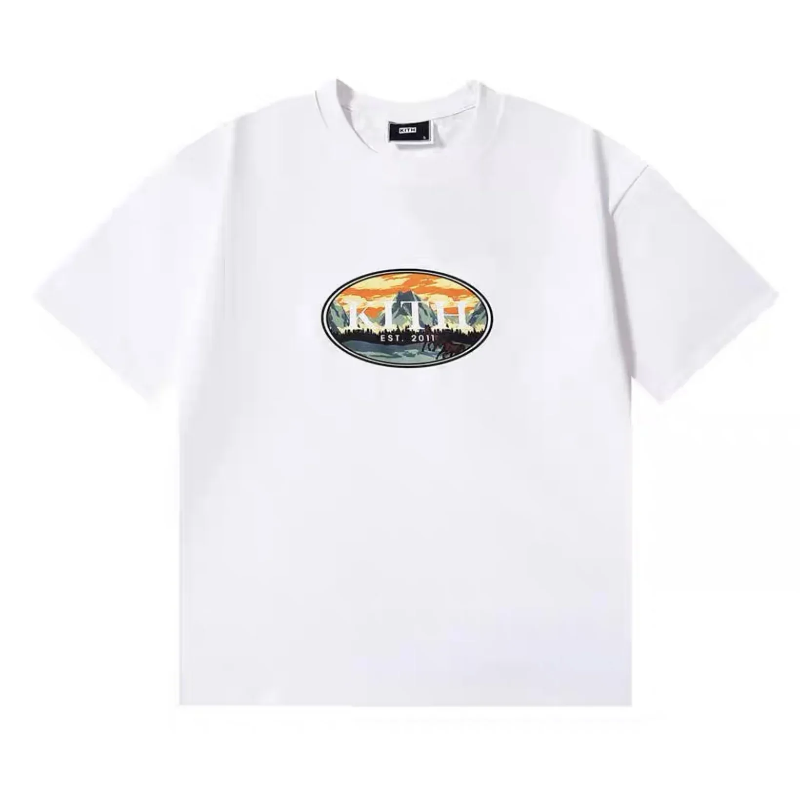 2025 Classic High Quality Men T-shirt KITH Brand Short Sleeve Tshirt Clothing Design Tee Women Luxury Cotton Summer Tops