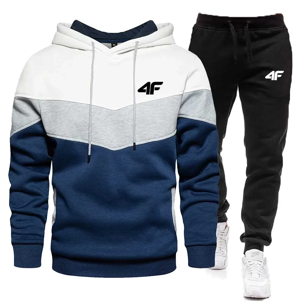 2025 New Men's Autumn and Winter Set: hoodie + casual sport pants, fashionable men's sportswear brand sportswear set