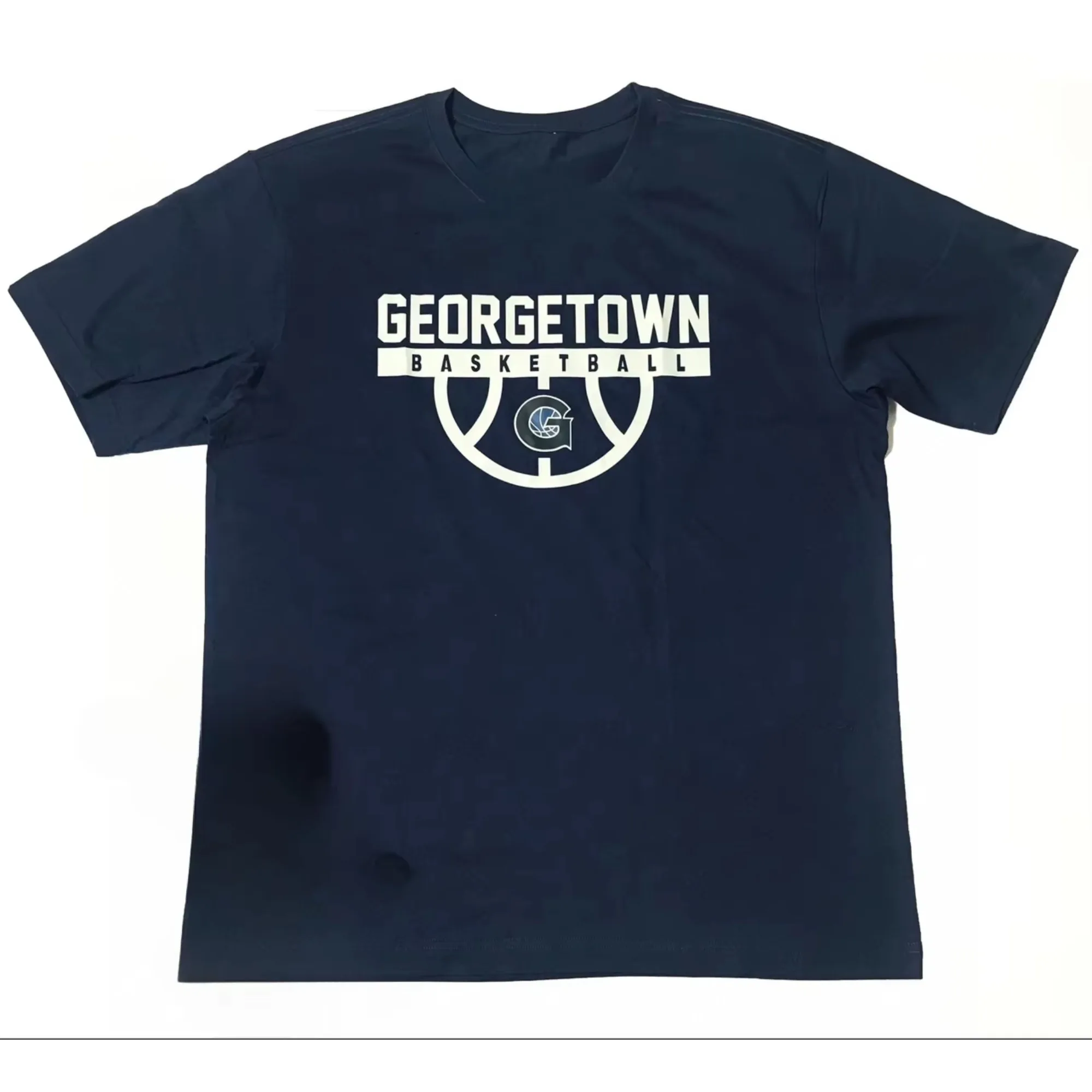 2025 New Men Summer Vintage NCAA Georgetown University Players Edition Elite Sports Basketball Casual Crewneck Loose T-shirt