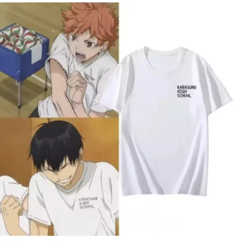 2025 Summer Haikyuu Men Tshirt Short Sleeve Women T-Shirt Shoyo Hinata Japanese Anime Volleyball Apparel Anime Print Casual Tops