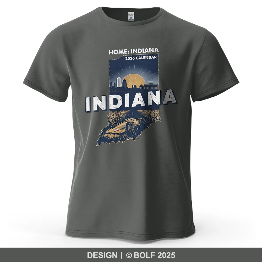 2026 Indiana Printed Men's T-Shirt 100% Cotton Oversized Harajuku Graphic Tees for Women Tops Tees Casual Streetwear