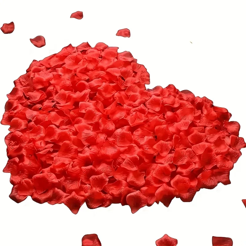 4,000 red rose petals, artificial petals, petal venue decoration, romantic wedding party decoration, confession tool