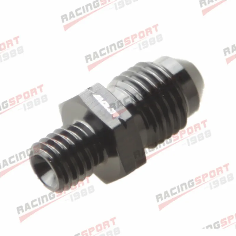 -4 AN 4AN -4AN AN4 Male Flare To M8 x1.25 Metric Straight Fitting Black