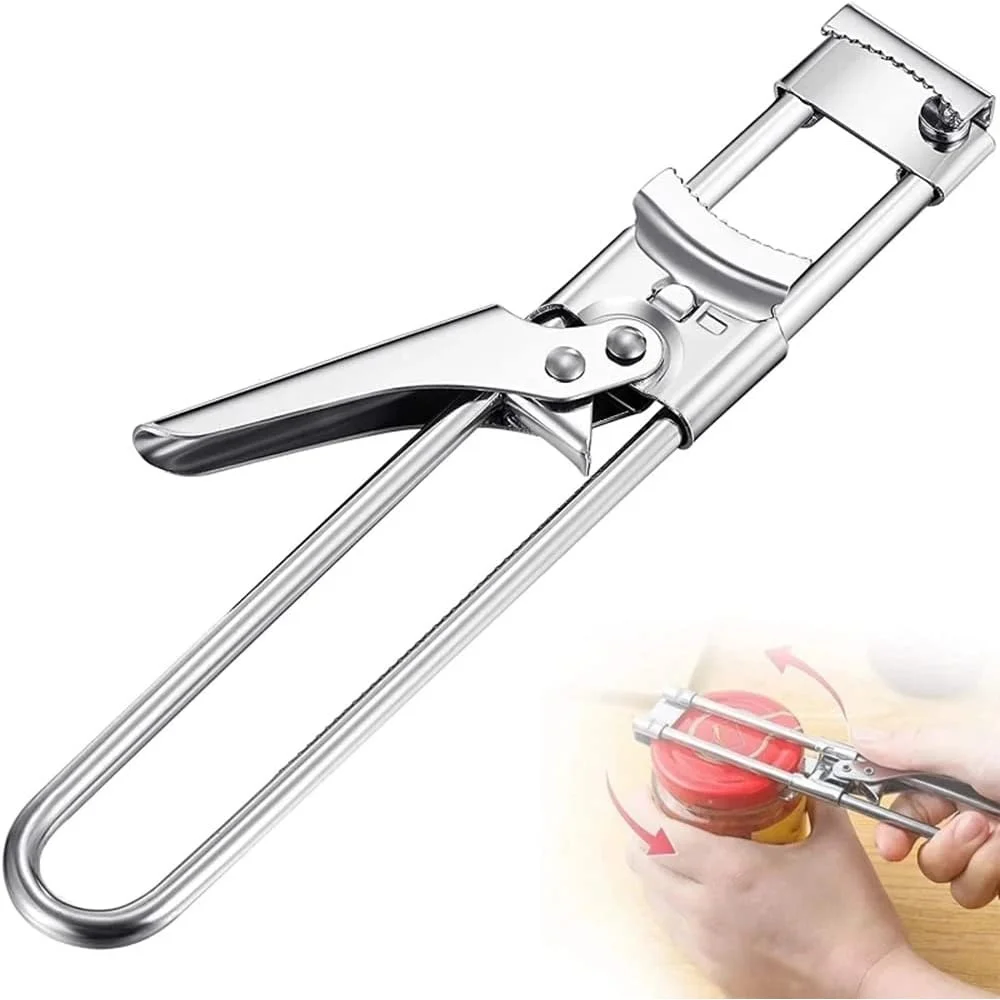 Adjustable Multi-Function Bottle Opener Stainless Steel Lids Off Jar Opener Labor-Saving Screw Can Opener For Kitchen Tools