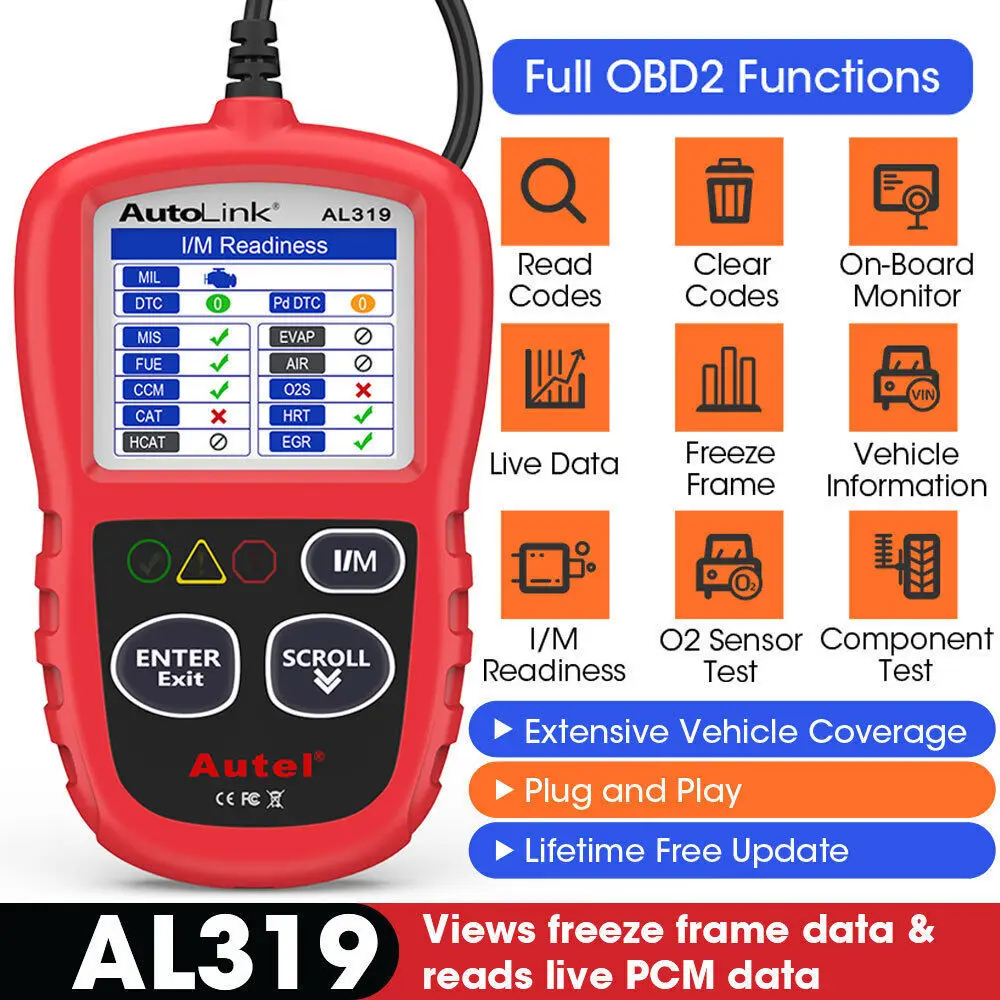 Autel Autolink AL319 Code Reader Multi-language Overseas Version Online Upgrade