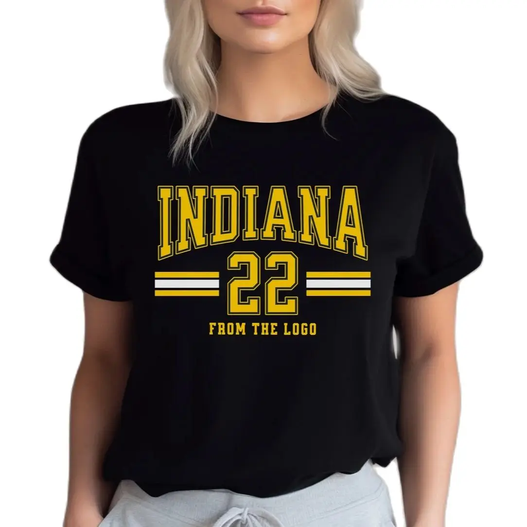 Caitlin Clark #22 Women's Clothing 2025 Summer New Arrivals Indiana Fever Basketball Jersey 100% Cotton Men's Sports T-Shirt