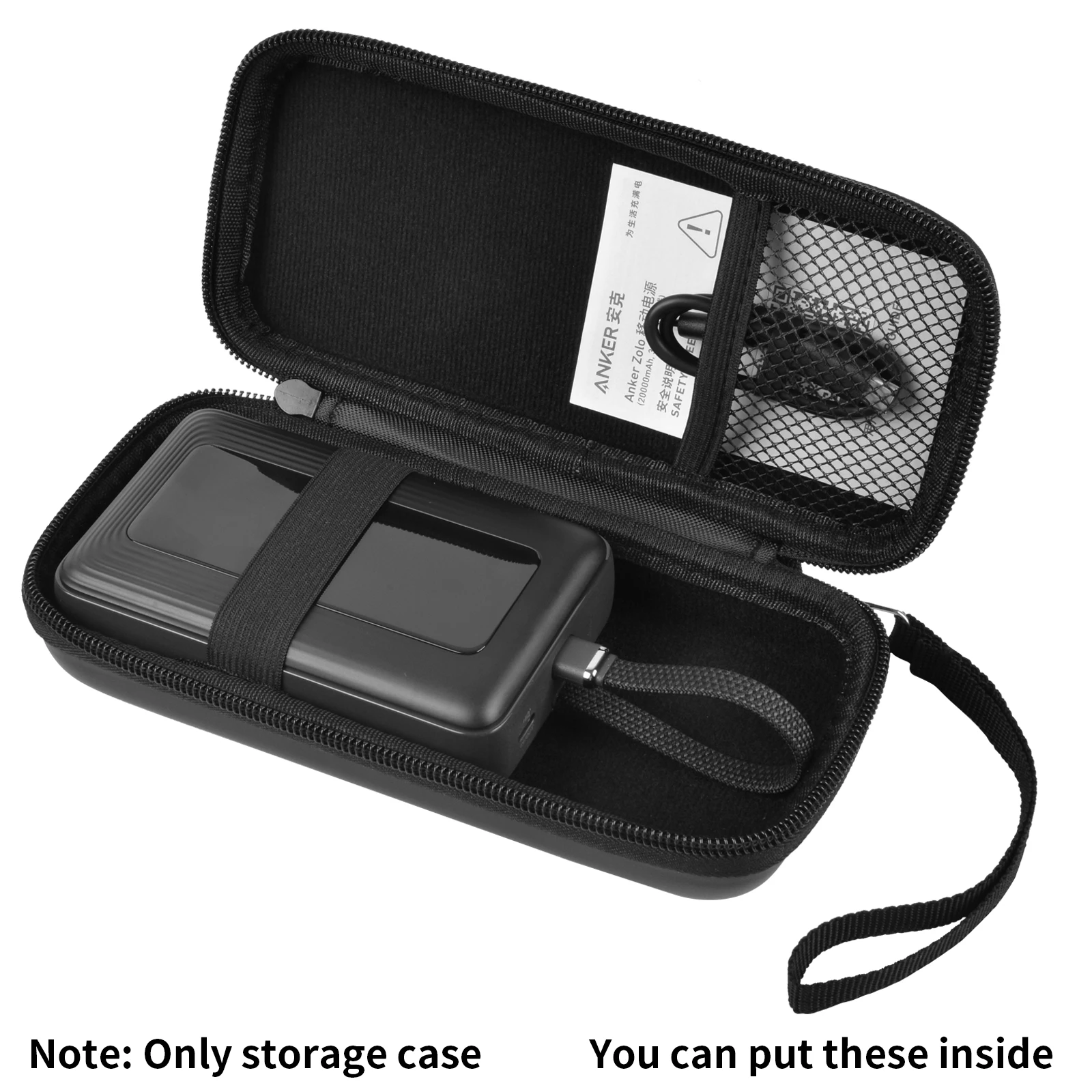 （CASE ONLY)Hard Travel Case Compatible with Anker Zolo Power Bank, 10,000mAh 20,000mAh 30W Portable Charger, Storage Bag for Ank