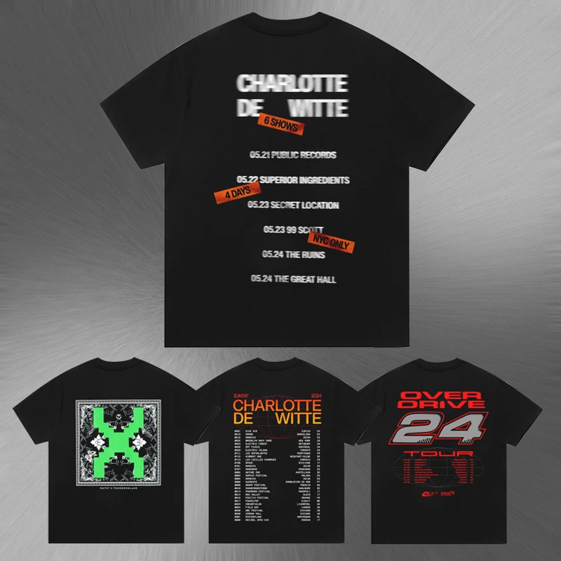 Charlotte De Witte 2025 Men Women T-shirt Print Tshirt Clothing Designer Tee Cotton Oversized T Shirt Summer Tops