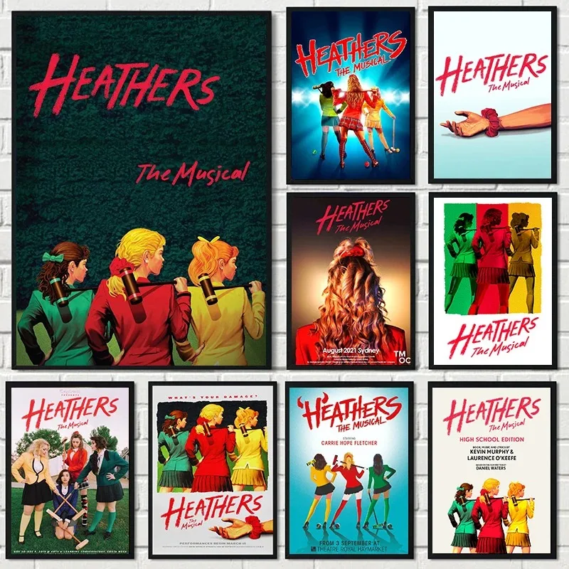 Classic Teenage Musical Heathers Poster Music Drama Canvas Painting HD Printed Wall Art Pictures Room Home Theater Decor Gift
