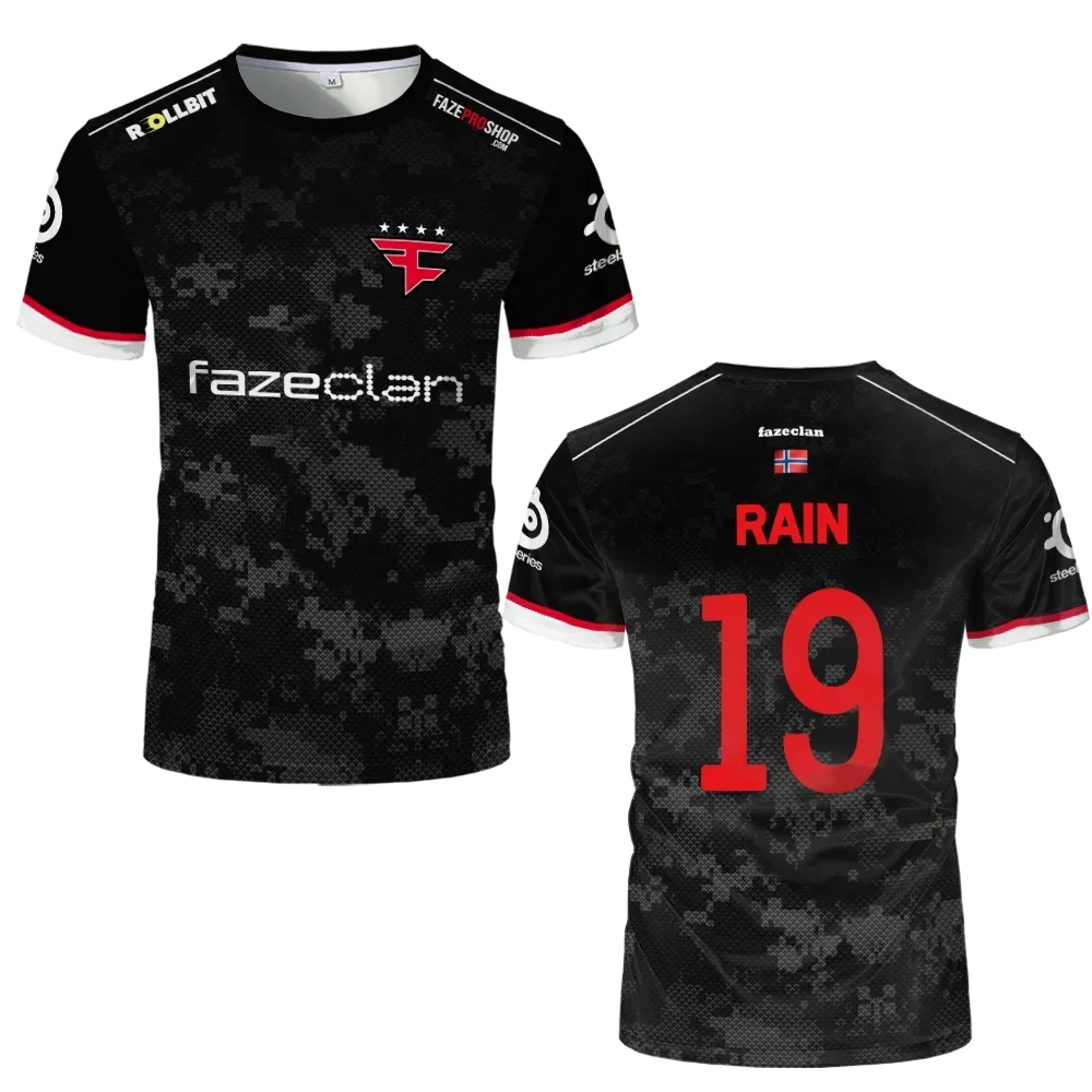 Csgo Faze 2025 Team Summer Training Suit Cs2 E-Sports Club Training T-Shirt Quick-Drying Breathable Ball Shirt Men's T-Shirt