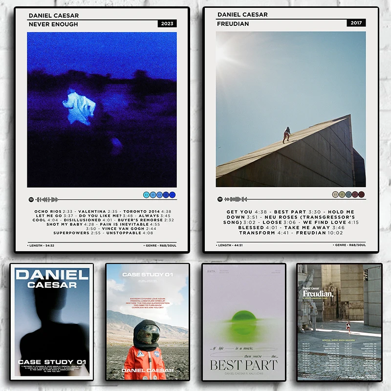 Daniel Caesar Music Album Freudian Never Enough Case Study Pop Singer Posters For Room Wall Art Home Decor Canvas Print Pictures