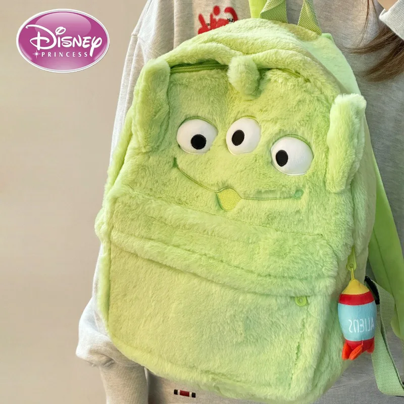 Disney New Strawberry Bear Sullivan Backpack Japanese Ins Plush Junior High School College Student Large-capacity School Bag