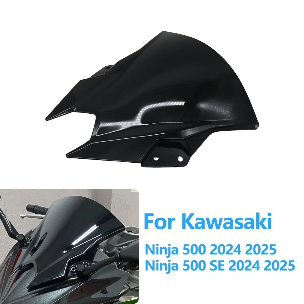 For Kawasaki Ninja 500 SE Ninja500 2024-2025 Motorcycle Windscreen Wind Deflectors Double Bubble Windshield Screen