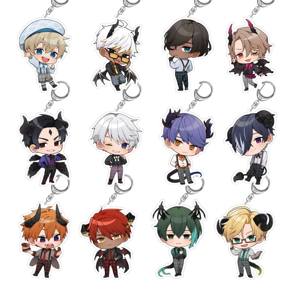 Guo Xiao Luo Anime Peripheral Store Obey Me!Solomon Simeon Luke Barbatos Diavolo Mammon Lucifer Acrylic Keychain Pendant Decor