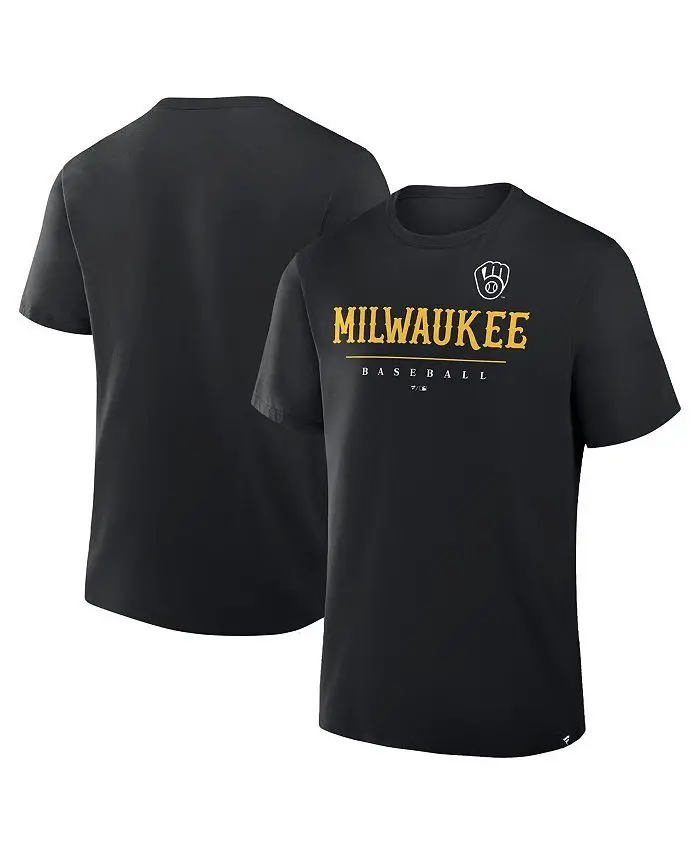 Hip Brewers Supporter Tee - Standout Team Emblem, Ideal for MLB Enthusiast Trendy Printed Brand Pure Cotton T-shirt Short Sleeve