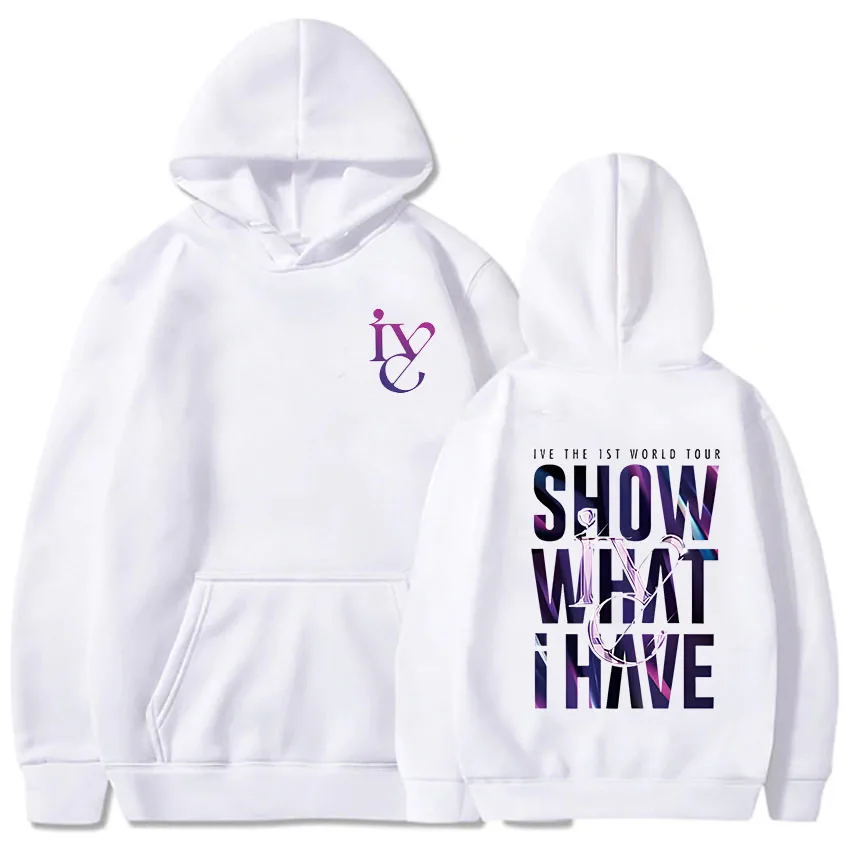 IVE The 1ST World Tour Show What I Have Merch Hoodies Kpop Long Sleeve Streetwear Men Women Hooded Sweatshirts Clothes Autumn