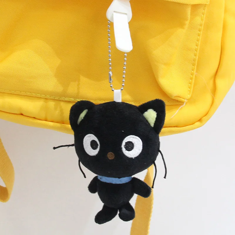 Kawaii Sanrio Hello Kitty Chococat Stuffed Plush Toys Pendant Keychain Cartoon Chocolate Cat Dolls Bag Decoration Holiday Gifts