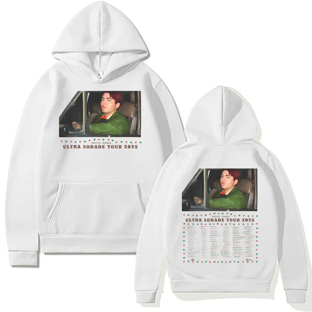 Kevin Kaarl 2025 Ultra Sodade Tour Hoodie Unisex Leisure Harajuku Sweatshirt Long Sleeve Y2K Hooded Pullovers Aesthetic Clothes