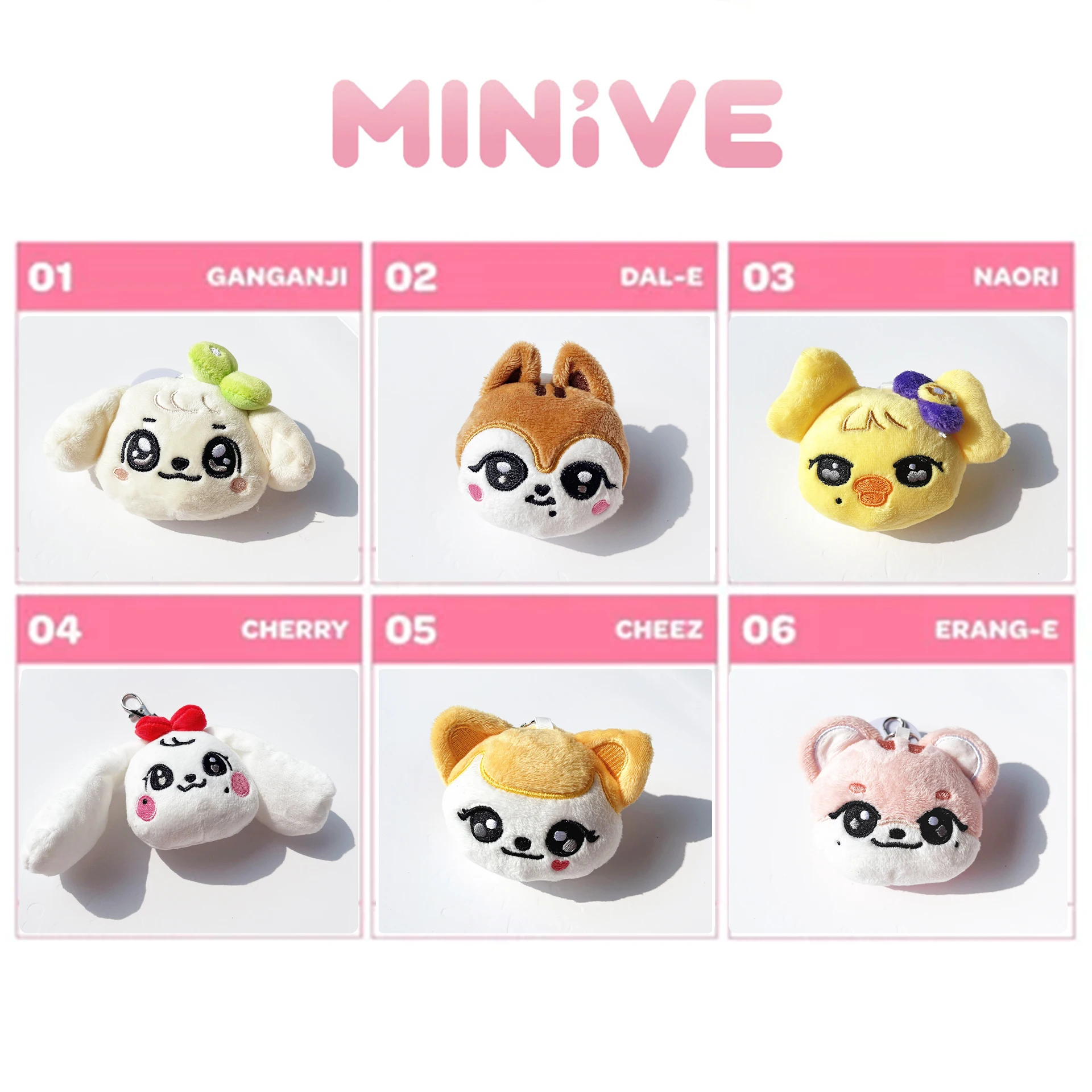 Kpop IVE MIVE Keychain Yujin Wonyoung cartoon plush keychain student school bag hanging for girls boys keyrings