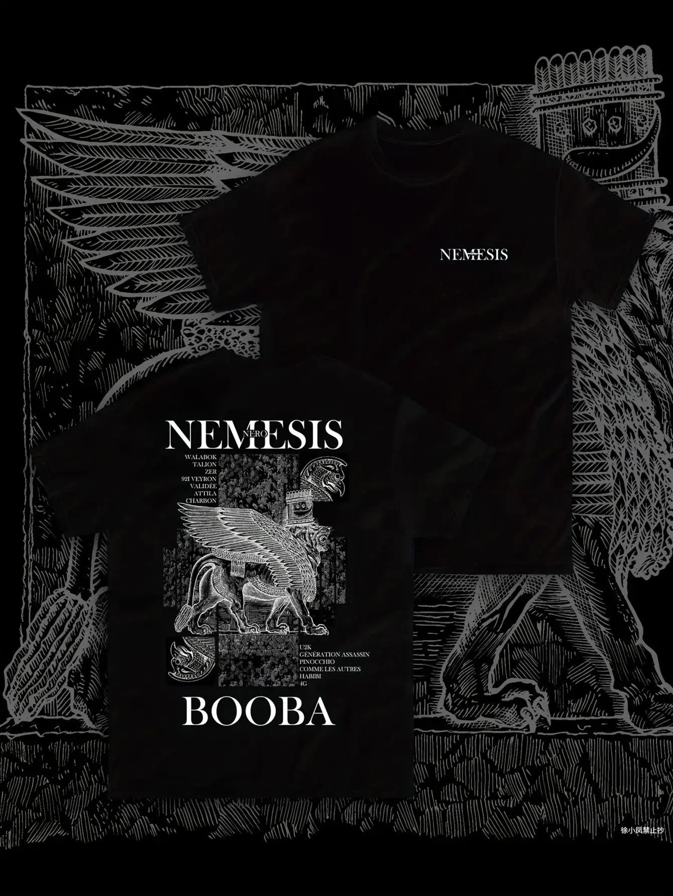 Men's Y2K Retro French Rap T-Shirt - Oversized Streetwear Tee with BOBA Lettering, Nemo Ness & Khaled Iconic Pose Graphic