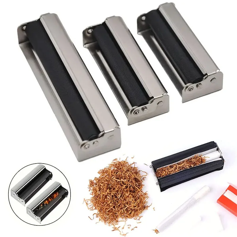 Metal Manual Rolling Machine 70/78/110 MM Paper Tobacco Hand Roller Cigarette Maker with Textured Grip Smoking Rolling Maker