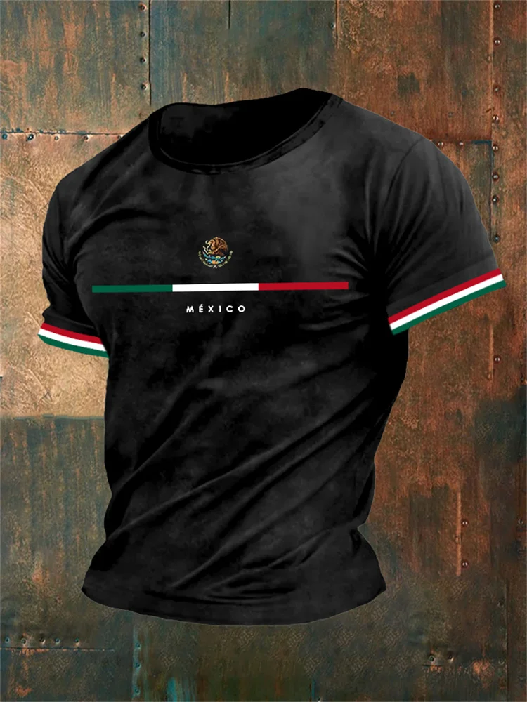 Mexican T-Shirt Unisex Casual Short Sleeved T-Shirts Round Neck Streetwear Mexican men's Tees Tops Oversized y2k Men's Clothing