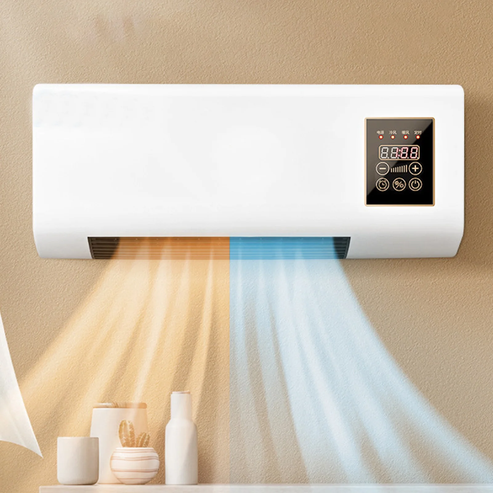 Mini Wall Air Conditioner Constant Temperature Heating ABS and PP Fast Cooling and Heating Air Conditioner for Living Room