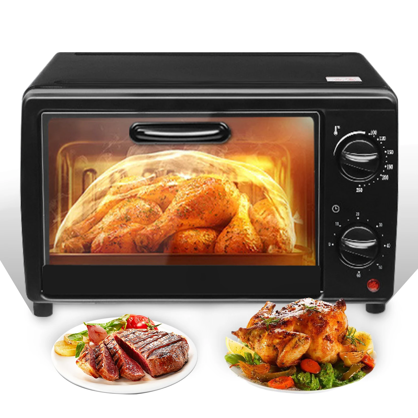 Multifunctional Black Oven 13L Electric Air Fryer syntertop Toaster Double Layers Oven For Toast Broil Roast Pastry