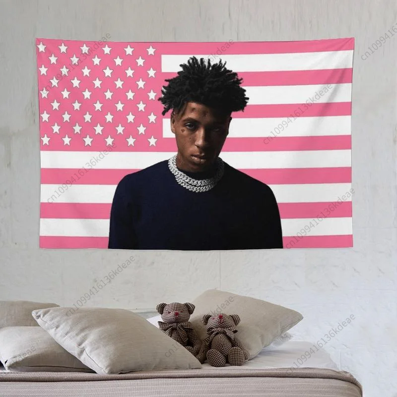 NBA YOUNGBOY Tapestry Home Decor Hip Pop Singer Poster Concert Banners Room Decor Wall Tapestries Flags ﻿Party Background Cloth