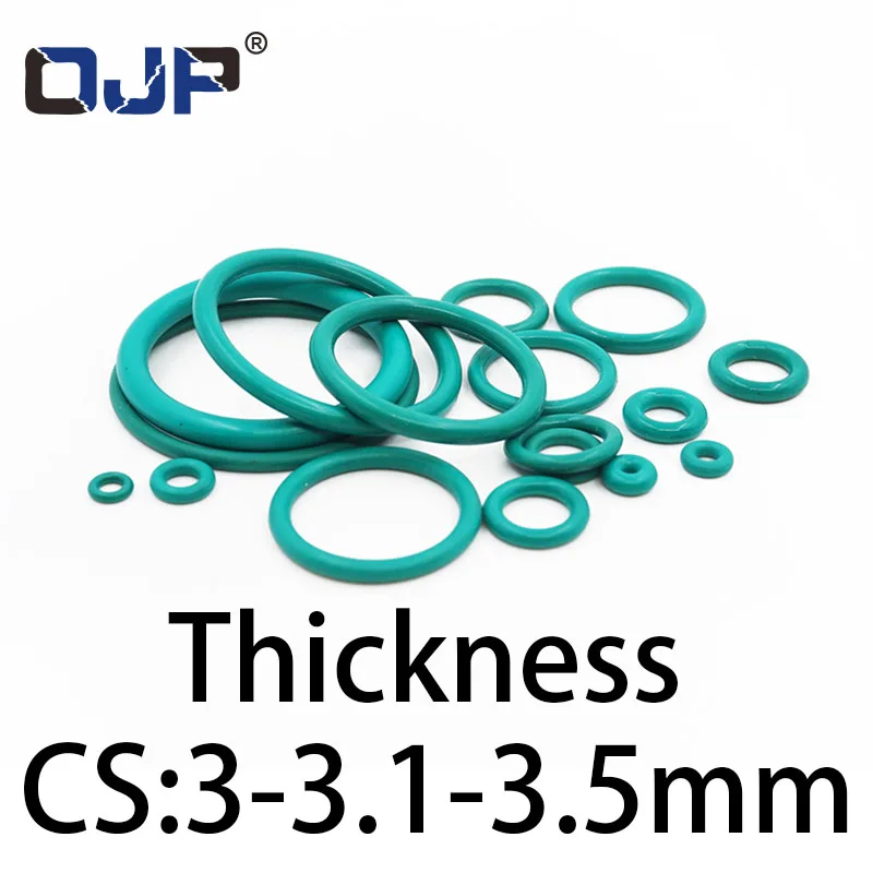 O-ring thickness 3/3.1/3.5mm CS fluororubber FKM sealing temperature resistant gasket rubber ring complete in specifications.-.