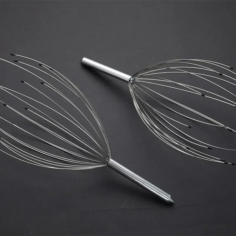 Octopus Head Massager Stainless Steel Engraved Head Relaxer Brain Massage Claw Scalp Scratcher Itch Reliever Massage