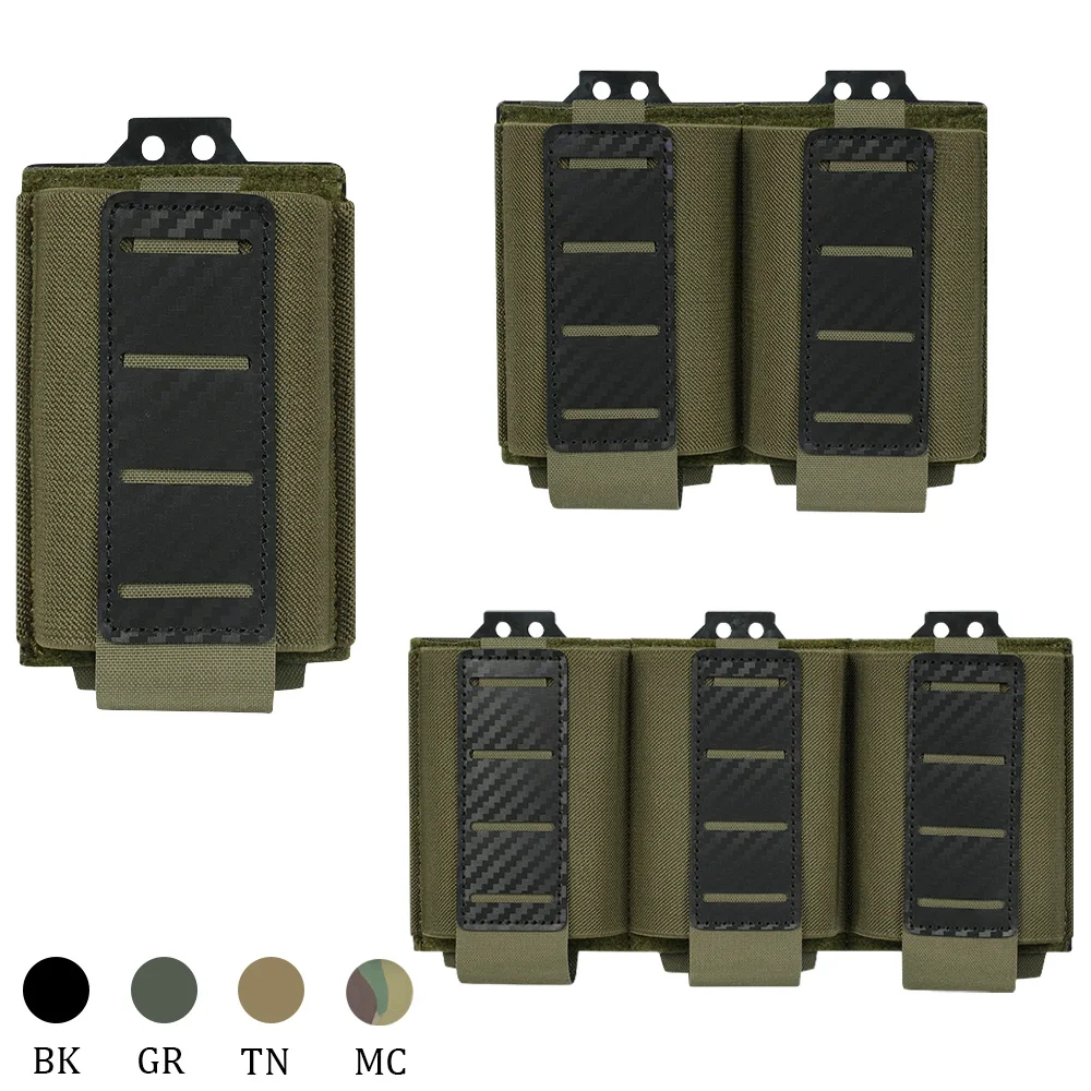 OPHIDIANTAC MOLLE 5.56 Magazine Pouch Dual Magazine Carrier System with Carbon Fiber Hunting Holster