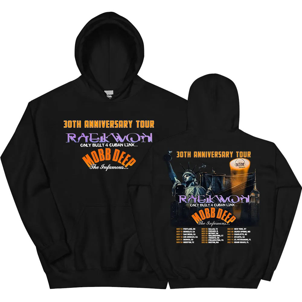 Raekwon & Mobb Deep: 30th Anniversary Tour Hoodies Casual Long Sleeve Hooded Sweatshirts Grunge Fashion Unisex Streetwear Mens