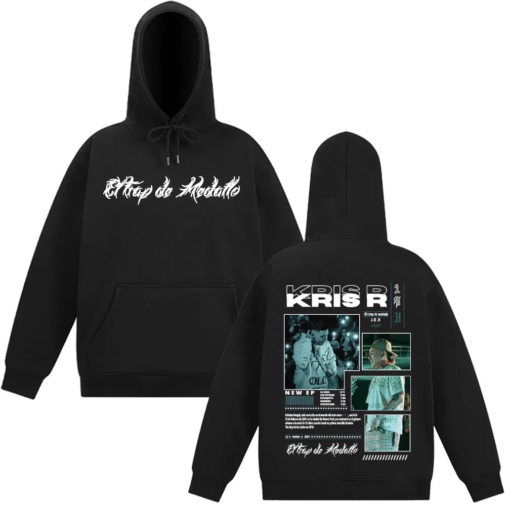 Rapper Kris R Album 2025 Graphic Gothic Punk Hoodie Men's Women Hip-hop Sweatshirt Long-sleeved Casual Loose Oversized Pullover