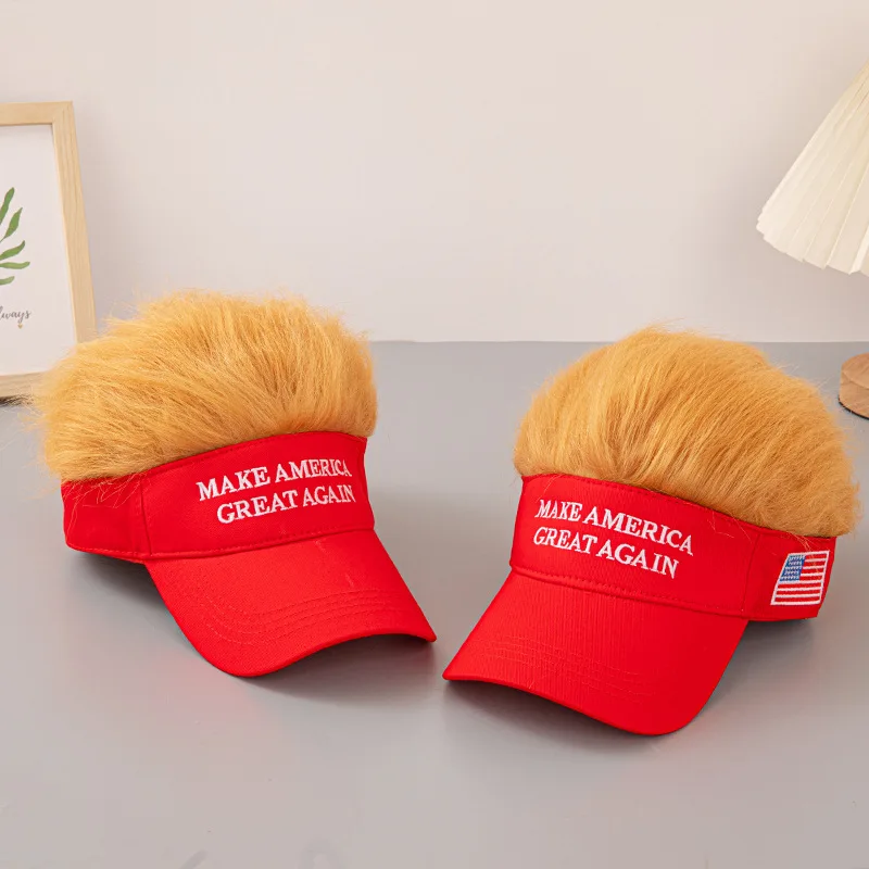Red Wig Hat Baseball Cap Men Snapback Cap Female Male Visors Sun Hat Fashion Sunscreen Sport Cap Hip Hop Hat Adult Hot Sale