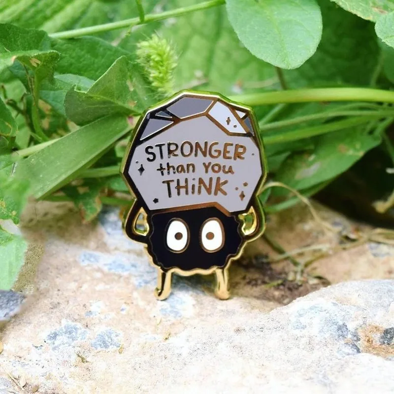 Stronger Than You Think Hard Enamel Pins Fashion Medals Ant Brooch Metal Lapel Pin Badge Backpack Accessories Jewelry Gift 2021