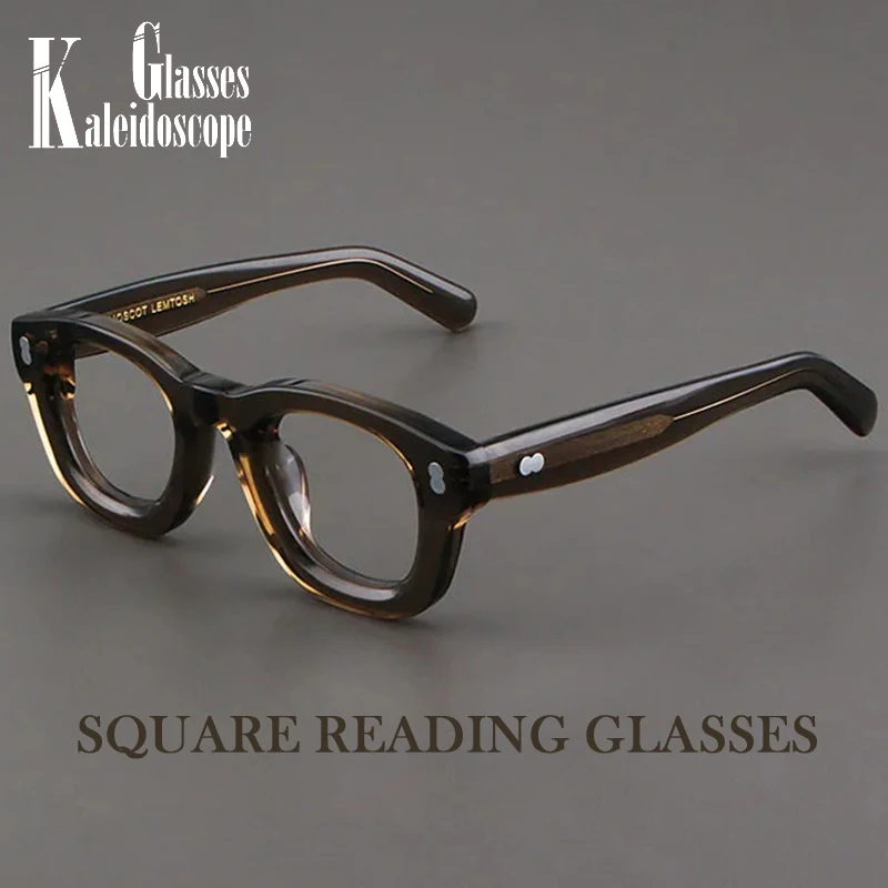 Stylish Square Frame Reading Glasses Casual Lightweight Far Sight Eyewear Retro Anti-fatigue Presbyopia Spectacles for Men Women