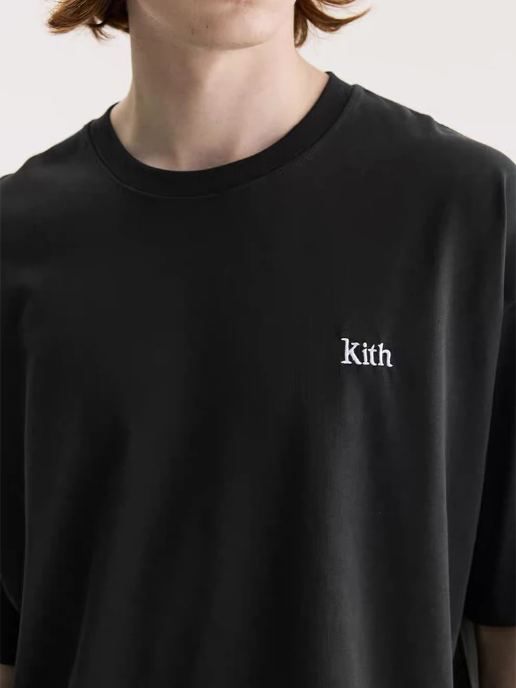 Summer Exported to Japan Korean Cotton Men Women T-shirt Embroidery letter Logo Couple Casual Loose O-Neck Short Sleeve Tees
