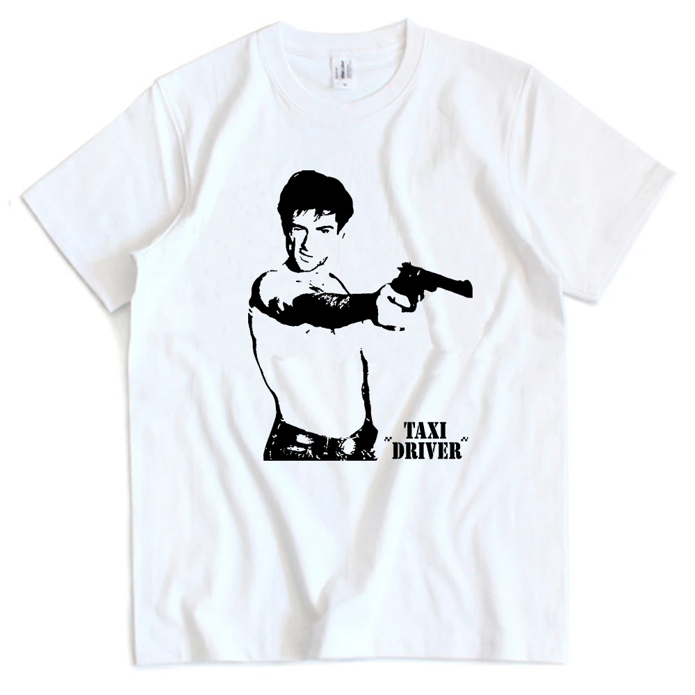 Taxi Driver T-Shirt Classic Movie Graphic Tee Robert De Niro Film Merch Cotton Short Sleeve Male Tshirts Men Women Unisex Tops