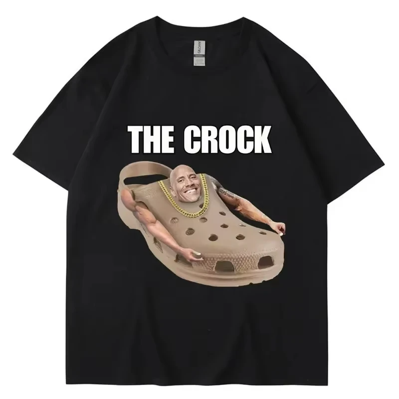 The Crock Dwayne Johnson Funny Meme T Shirt Women Joke Humor Summer Men T-shirt Graphic Tops Fashion Streetwear Female T-shirt