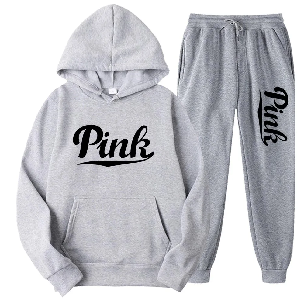 Tracksuits Men/Women Casual Solid Warm Suits Hoodies Sweatpants Autumn Winter Pullover Sweatshirts Pants Sports Suit Two Piece